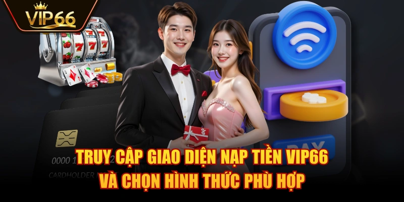 Truy cập giao diện nạp tiền VIP66 và chọn hình thức phù hợp